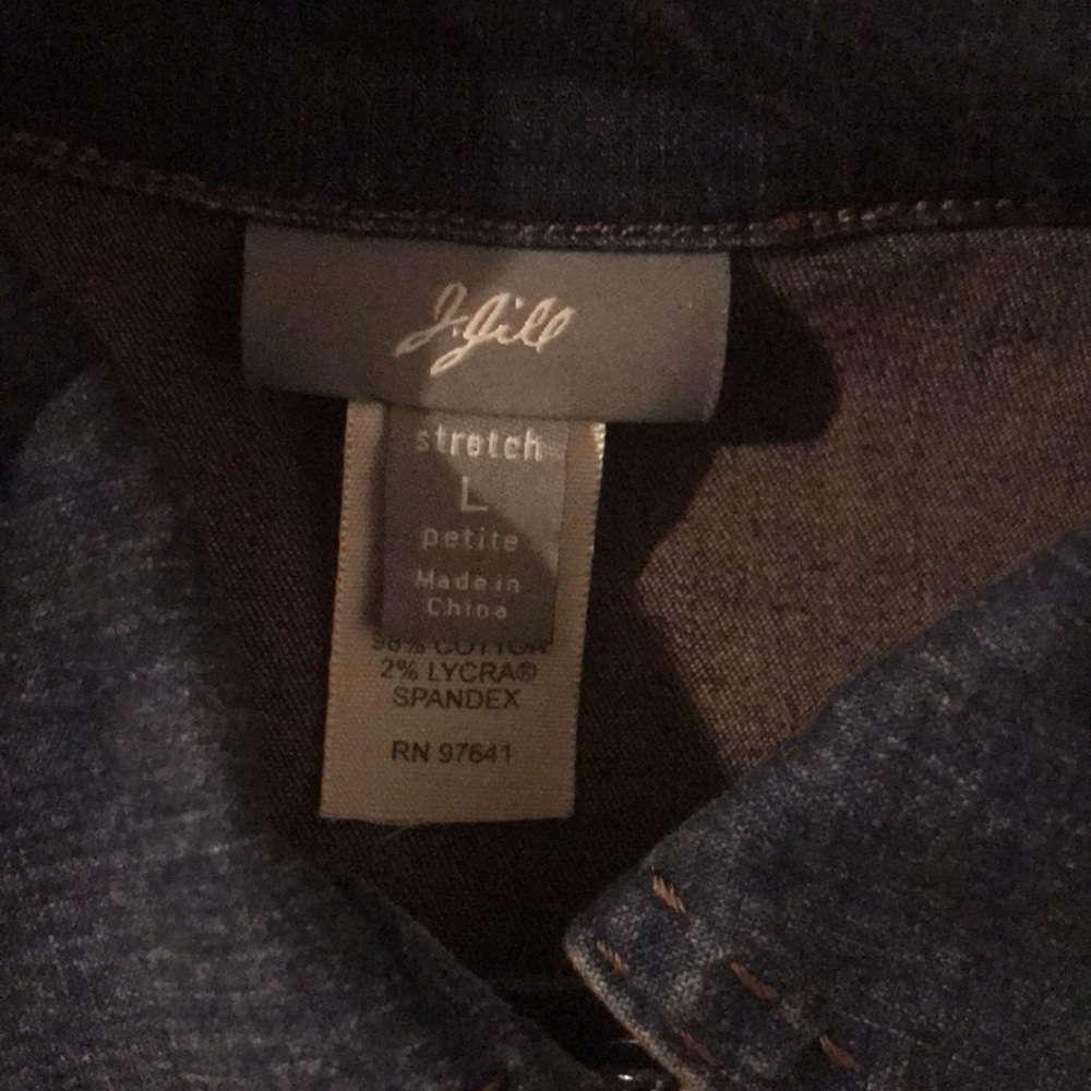 JJill Petite Jean Jacket Size Large - Picture 8 of 8